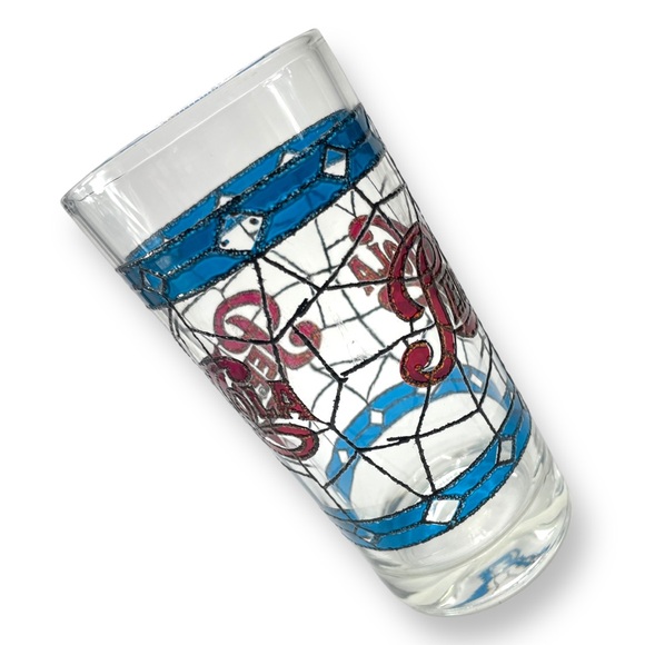 Pepsi Cola Set of 3 Vintage 70s Tiffany Raised Stain Glass Tumblers - Picture 7 of 11